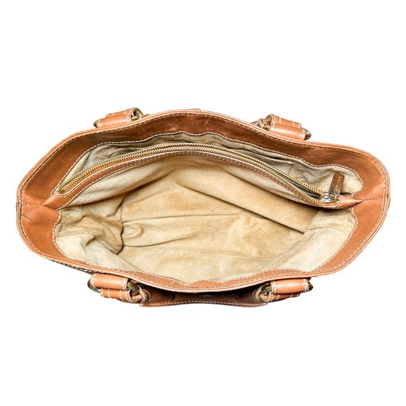 Celine Boogie Bag Tan Quilted Calfskin Top Handle Boston Satchel Handbag - Picture 6 of 9